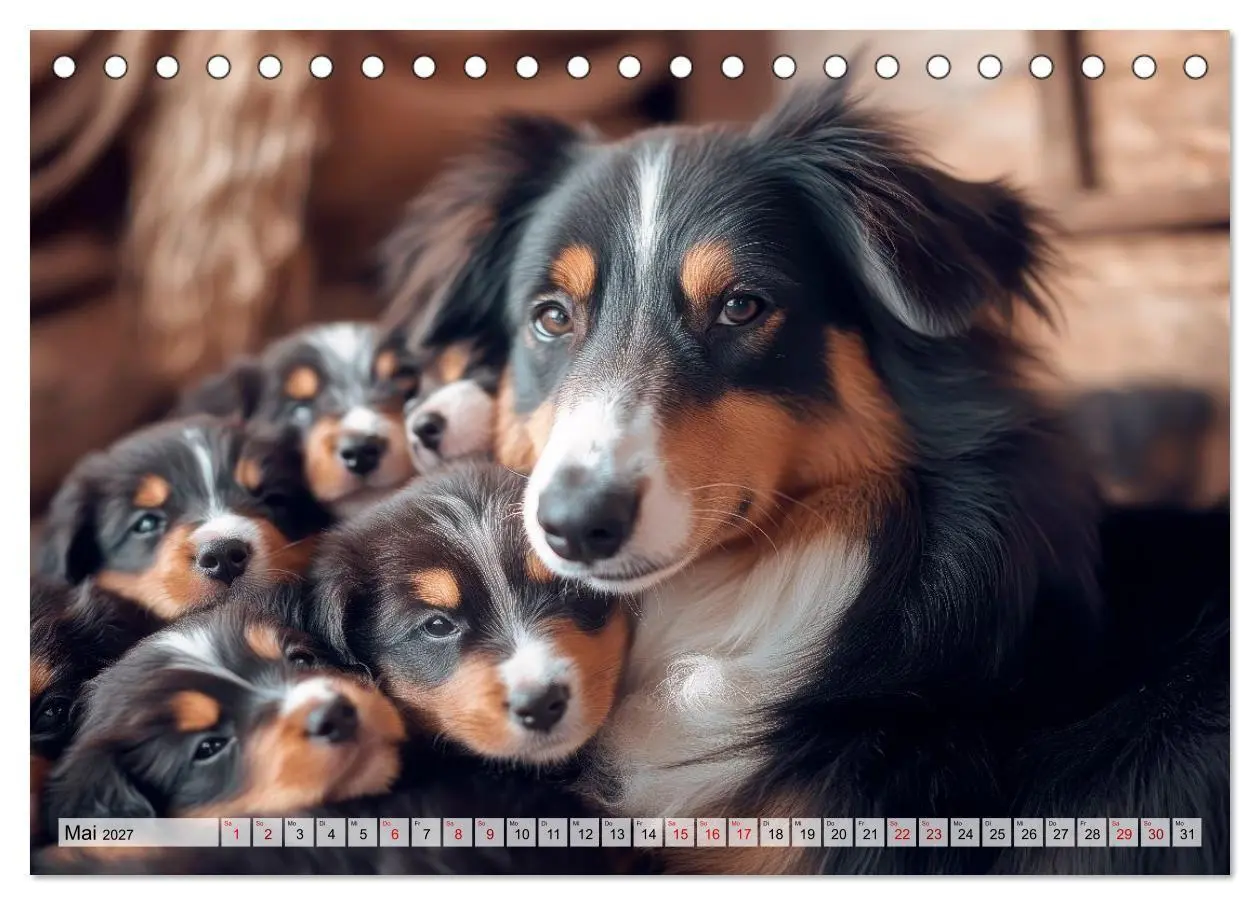 Bild: 9783594267936 | Knuffige Hundewelpen - Freude auf vier Pfoten (Tischkalender 2027...