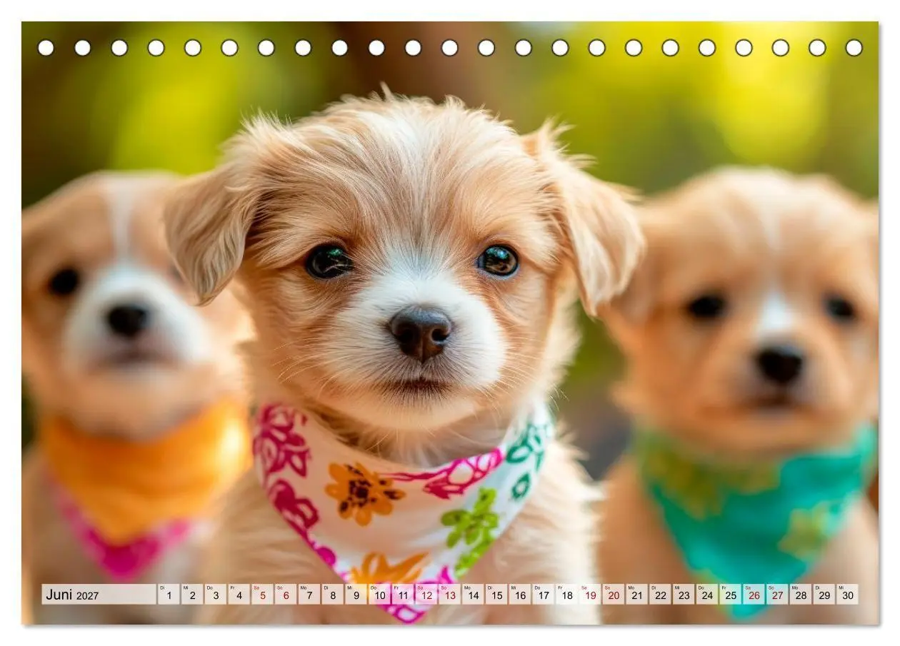 Bild: 9783594267936 | Knuffige Hundewelpen - Freude auf vier Pfoten (Tischkalender 2027...
