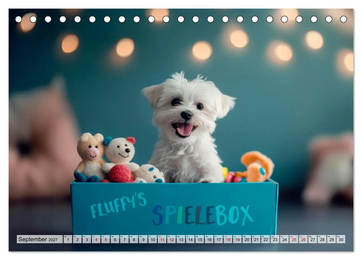 Bild: 9783594267936 | Knuffige Hundewelpen - Freude auf vier Pfoten (Tischkalender 2027...