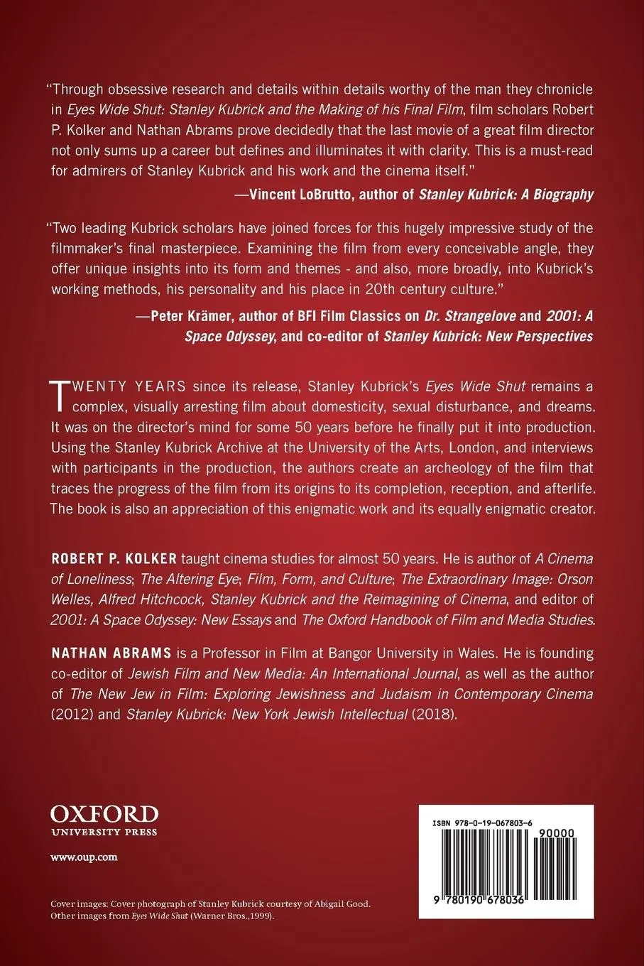 Rückseite: 9780190678036 | Eyes Wide Shut | Stanley Kubrick and the Making of His Final Film