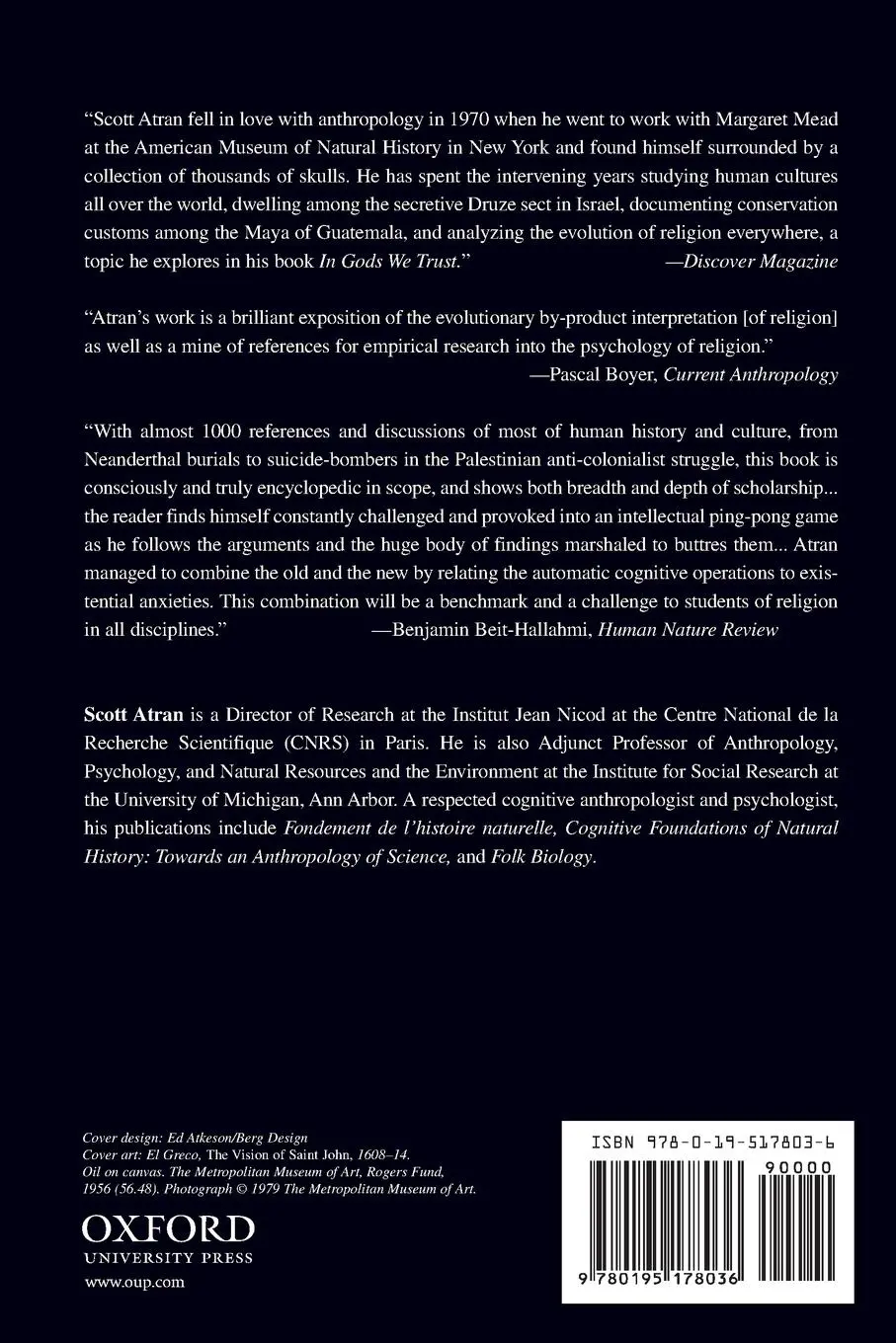 Rückseite: 9780195178036 | In Gods We Trust | The Evolutionary Landscape of Religion | Atran