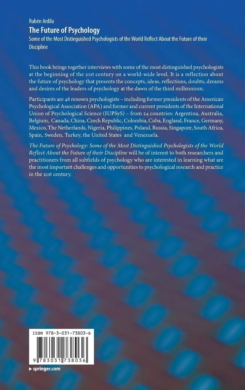Rückseite: 9783031738036 | The Future of Psychology | Rubén Ardila | Buch | xiv | Englisch | 2025