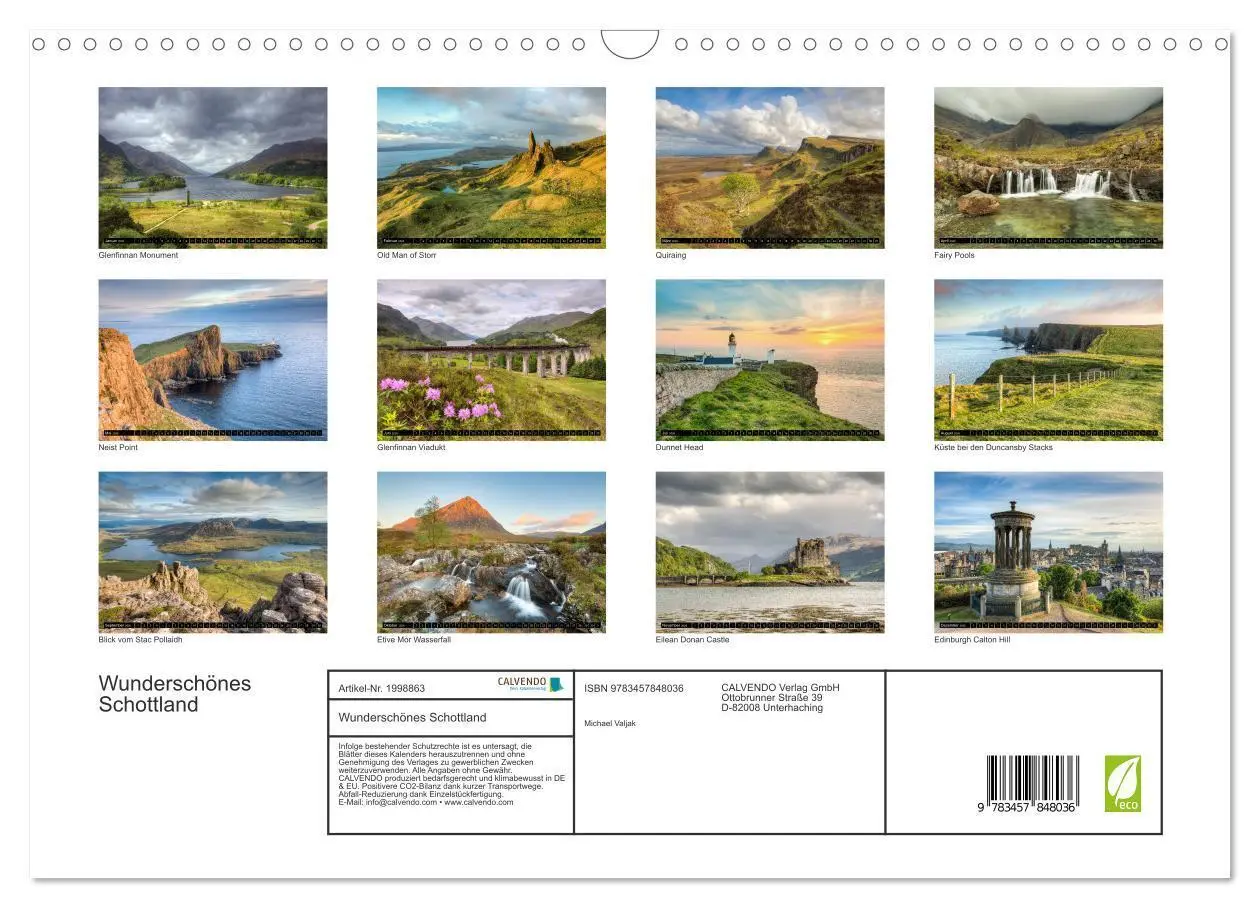 Bild: 9783457848036 | Wunderschönes Schottland (Wandkalender 2026 DIN A3 quer), CALVENDO...
