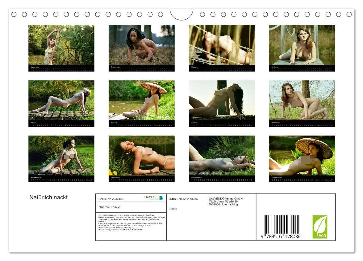 Bild: 9783516178036 | Natürlich nackt (Wandkalender 2026 DIN A4 quer), CALVENDO...