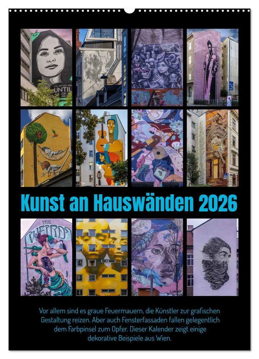 Cover: 9783516318036 | Kunst an Hauswänden (Wandkalender 2026 DIN A2 hoch), CALVENDO...