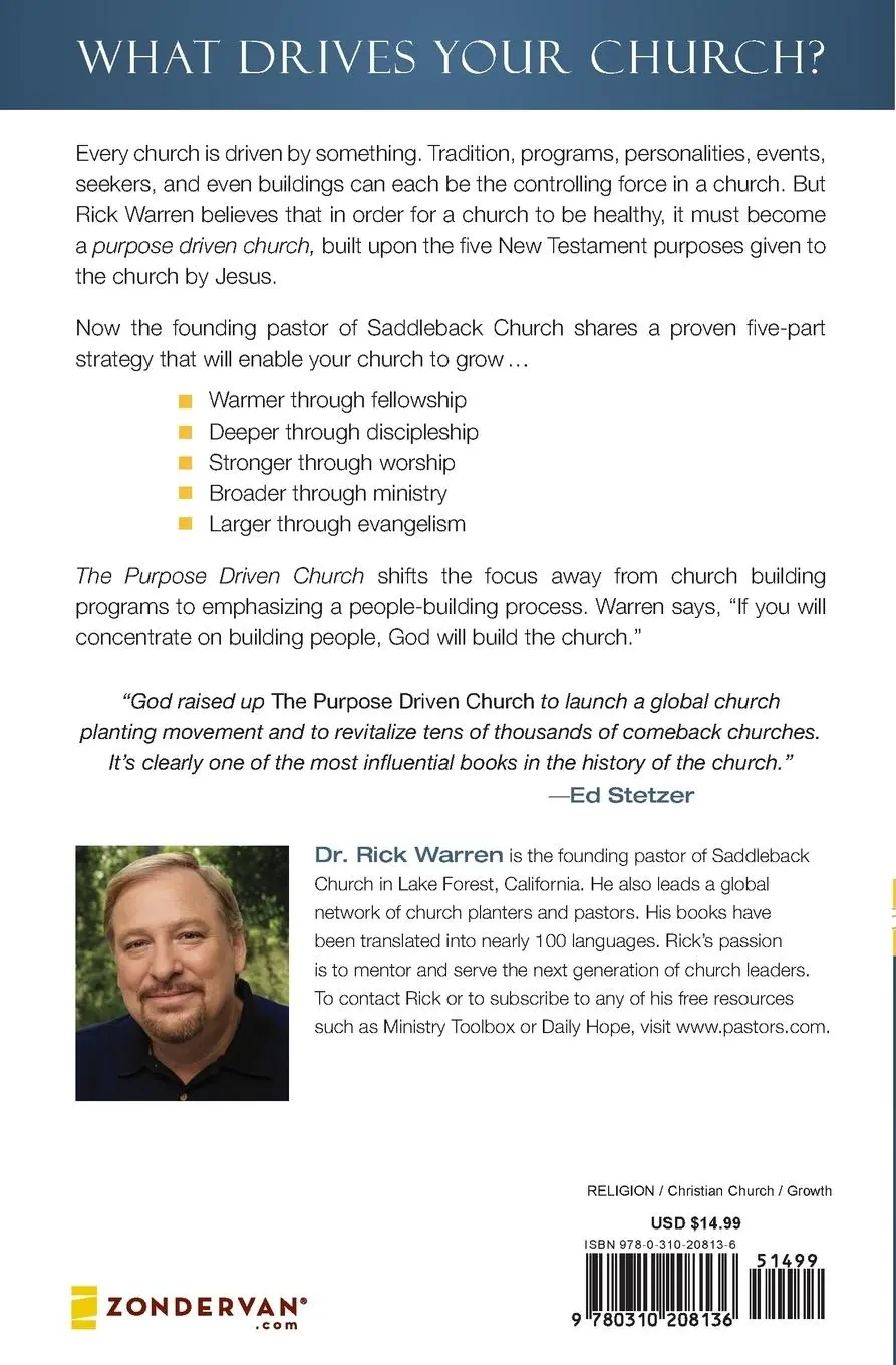 Rückseite: 9780310208136 | The Purpose Driven Church | Rick Warren | Taschenbuch | Buch | 1996