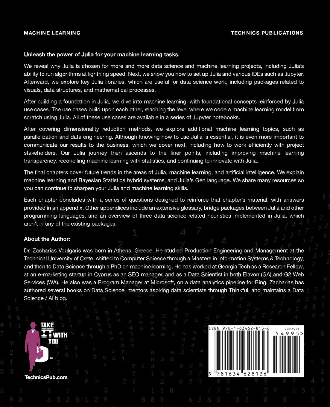 Rückseite: 9781634628136 | Julia for Machine Learning | Zacharias Voulgaris | Taschenbuch | 2020