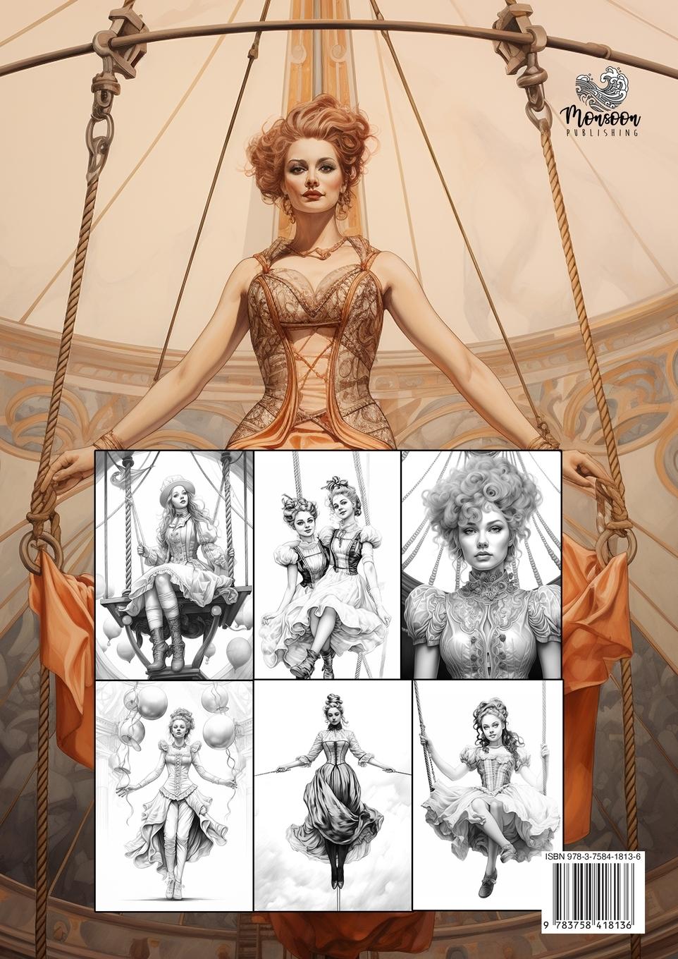 Rückseite: 9783758418136 | Victorian Circus Coloring Book for Adults 2 | Monsoon Publishing
