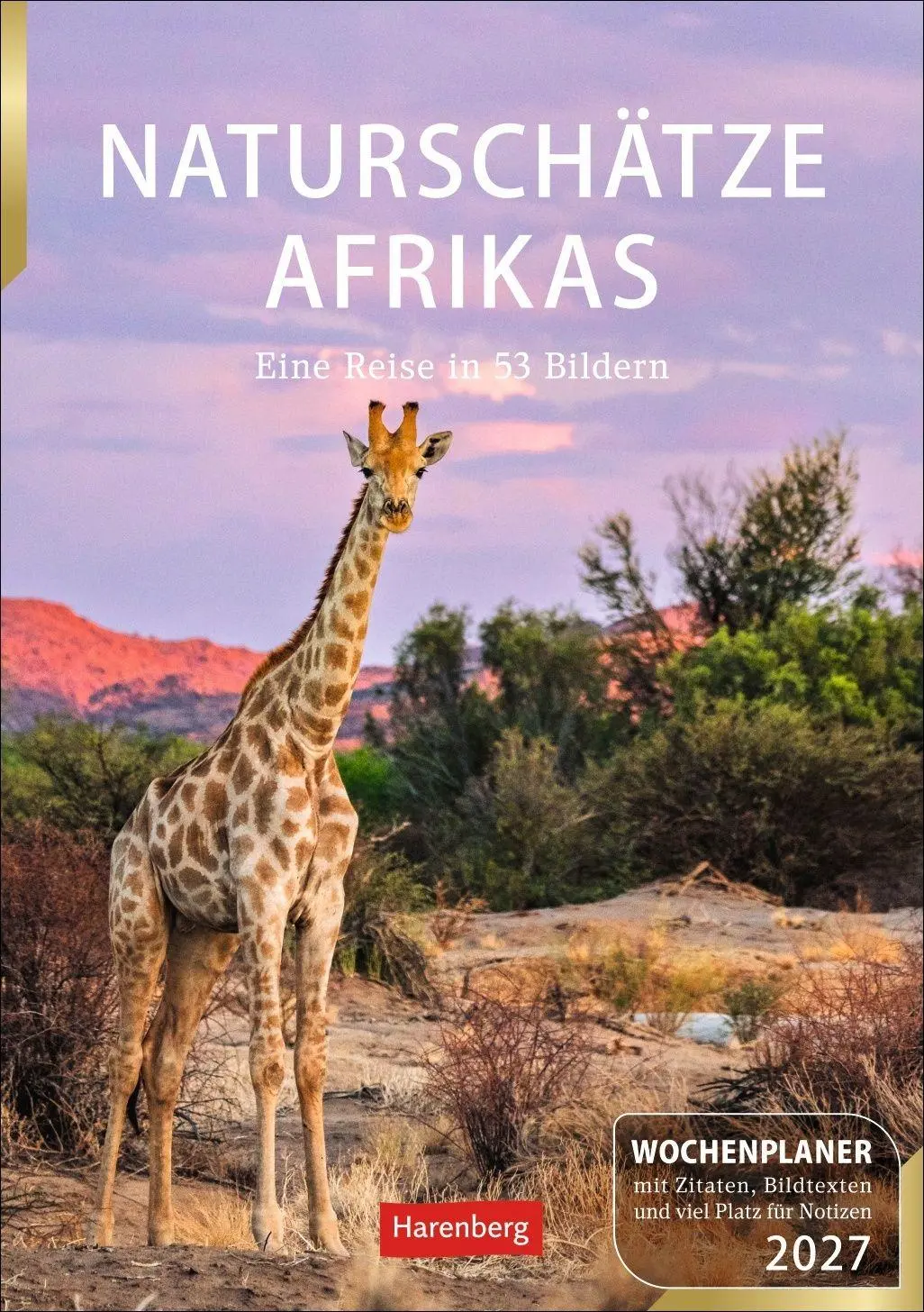 Cover: 9783840038136 | Naturschätze Afrikas Wochenplaner 2027 - Eine Reise in 53 Bildern