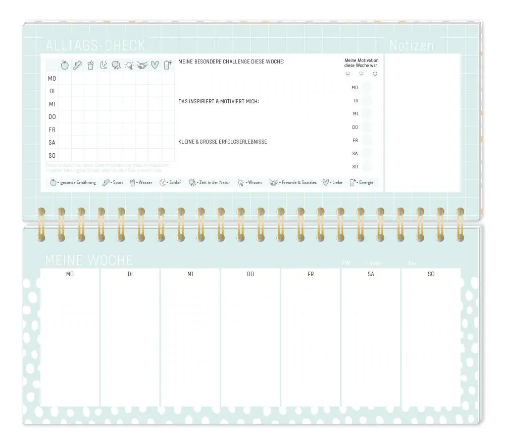 Bild: 9783862298136 | Premium-Wochenplaner "Bleib inspiriert &amp; motiviert" | Kalender | 55 S.