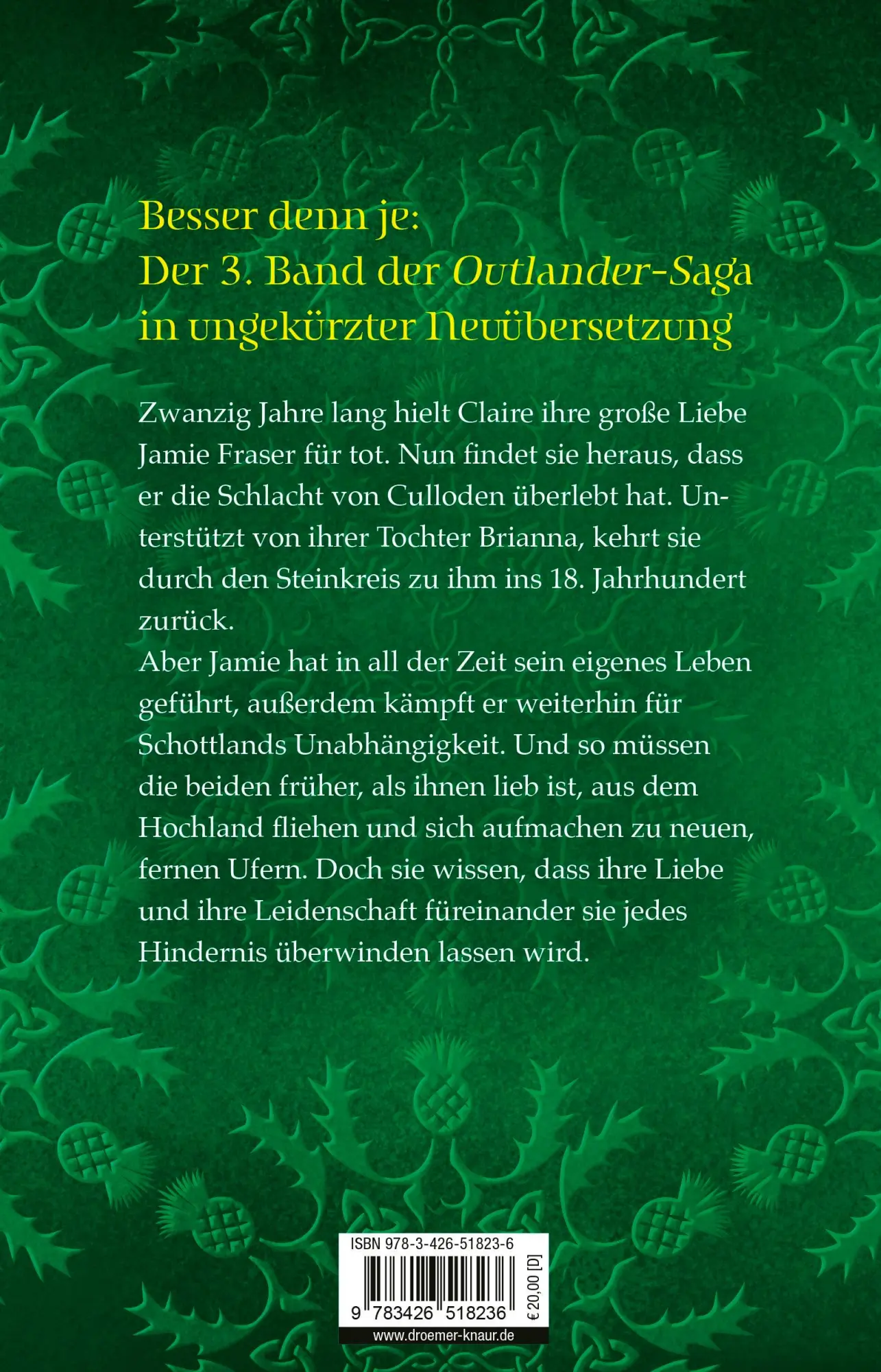 Rückseite: 9783426518236 | Outlander - Ferne Ufer | Diana Gabaldon | Taschenbuch | 1232 S. | 2016