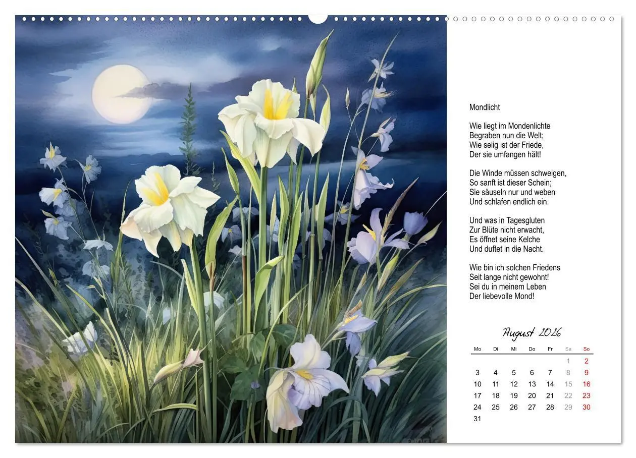 Bild: 9783457518236 | Gedichte von Theodor Storm (hochwertiger Premium Wandkalender 2026...