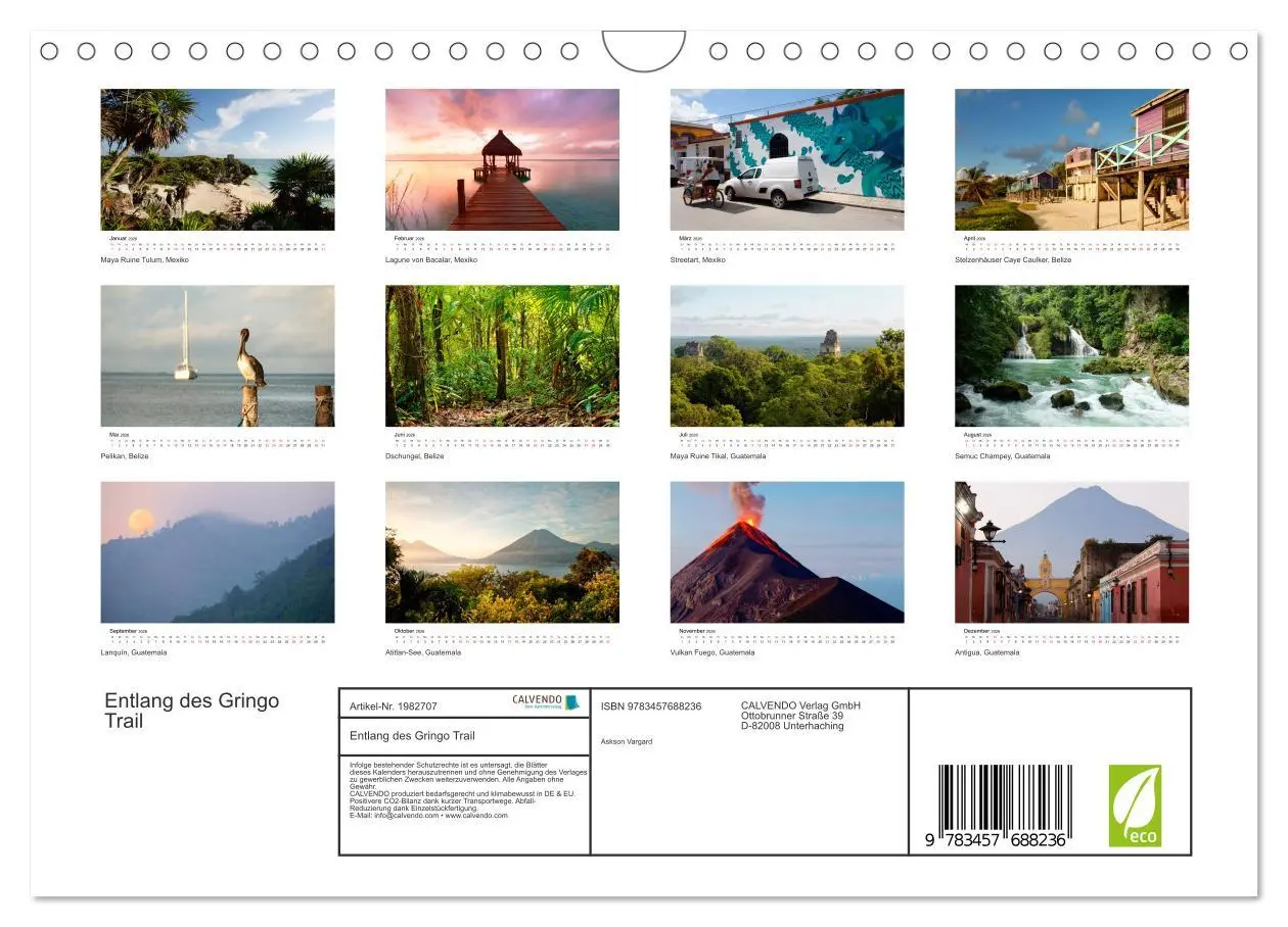 Bild: 9783457688236 | Entlang des Gringo Trail (Wandkalender 2026 DIN A4 quer), CALVENDO...