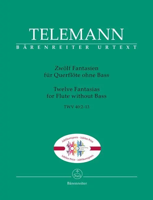 Cover: 9790006428236 | Twelve Fantasias For Flute Without Bass | Georg Philipp Telemann