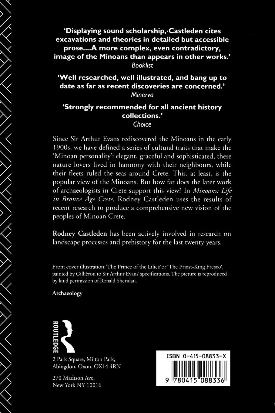 Rückseite: 9780415088336 | Minoans | Life in Bronze Age Crete | Rodney Castleden | Taschenbuch