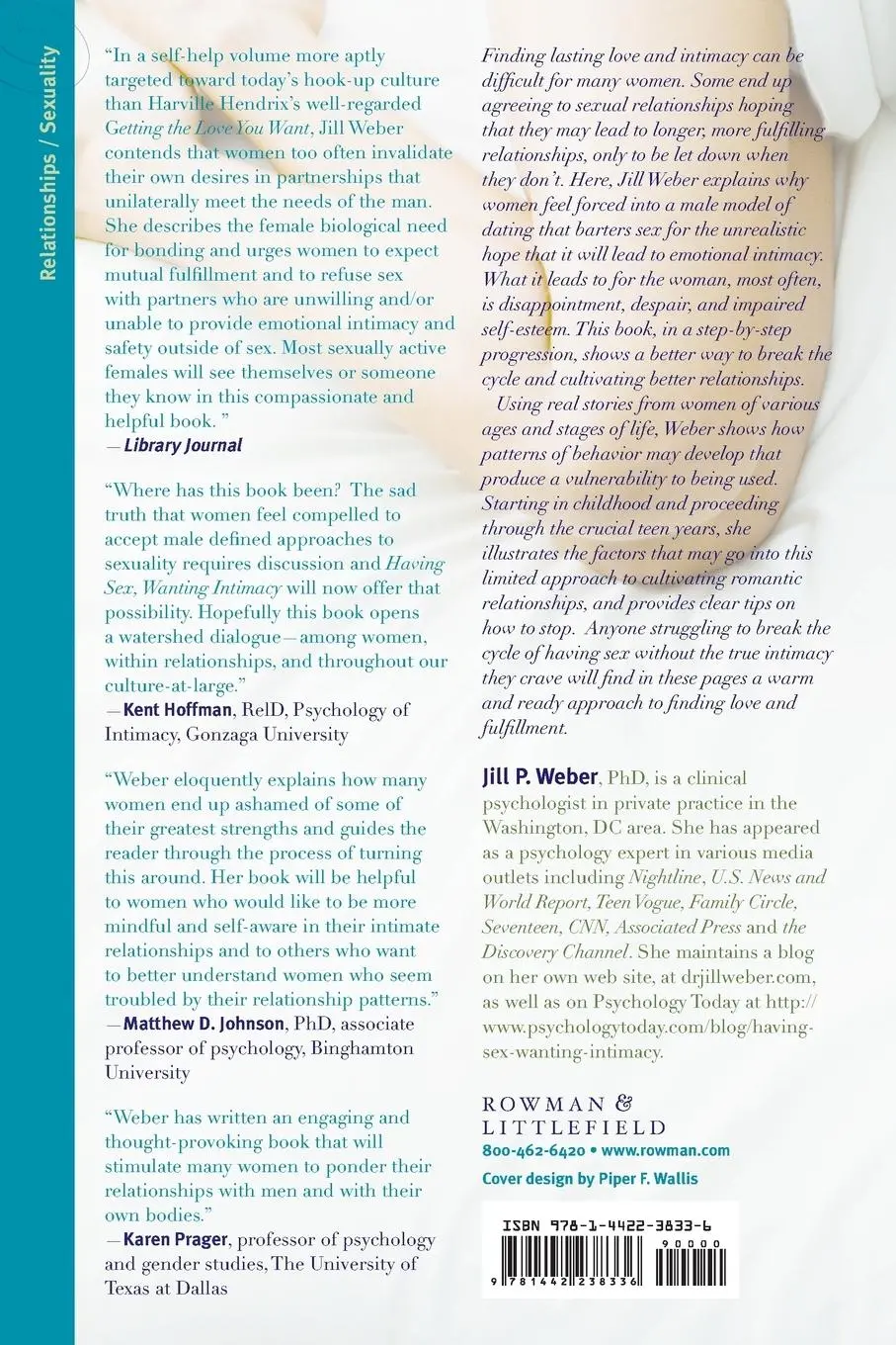 Rückseite: 9781442238336 | Having Sex, Wanting Intimacy | Jill P. Weber | Taschenbuch | Englisch