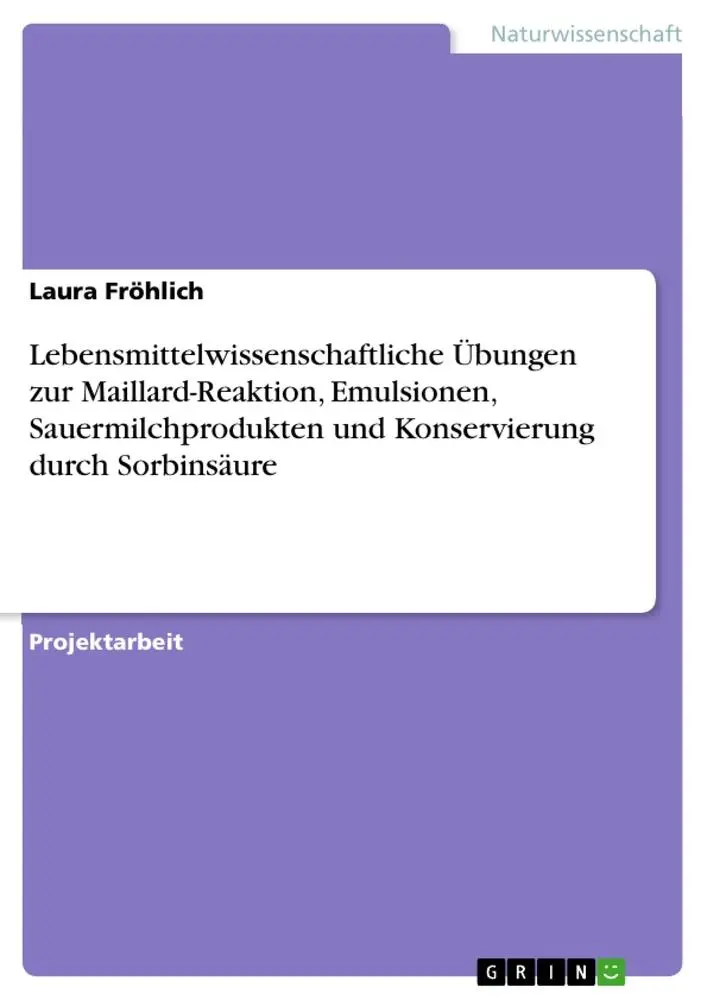 Cover: 9783346868336 | Lebensmittelwissenschaftliche Übungen zur Maillard-Reaktion,...