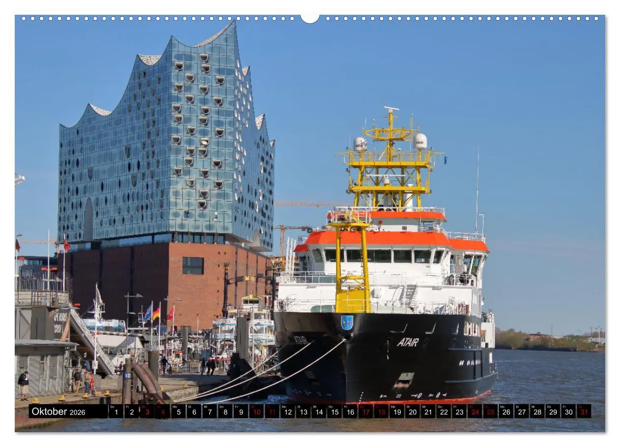 Bild: 9783457438336 | Shipspotting Hamburg (hochwertiger Premium Wandkalender 2026 DIN A2...