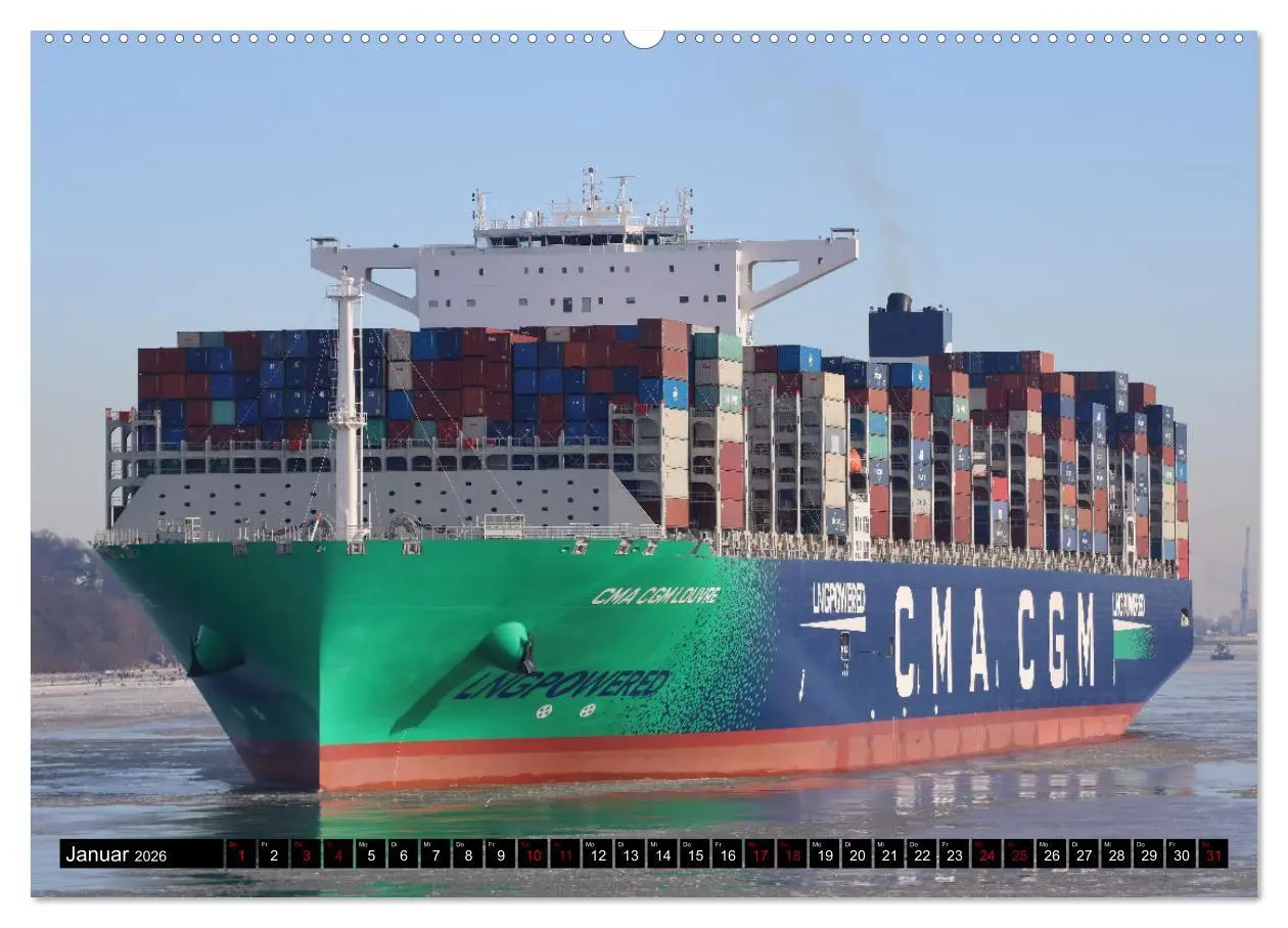 Bild: 9783457438336 | Shipspotting Hamburg (hochwertiger Premium Wandkalender 2026 DIN A2...