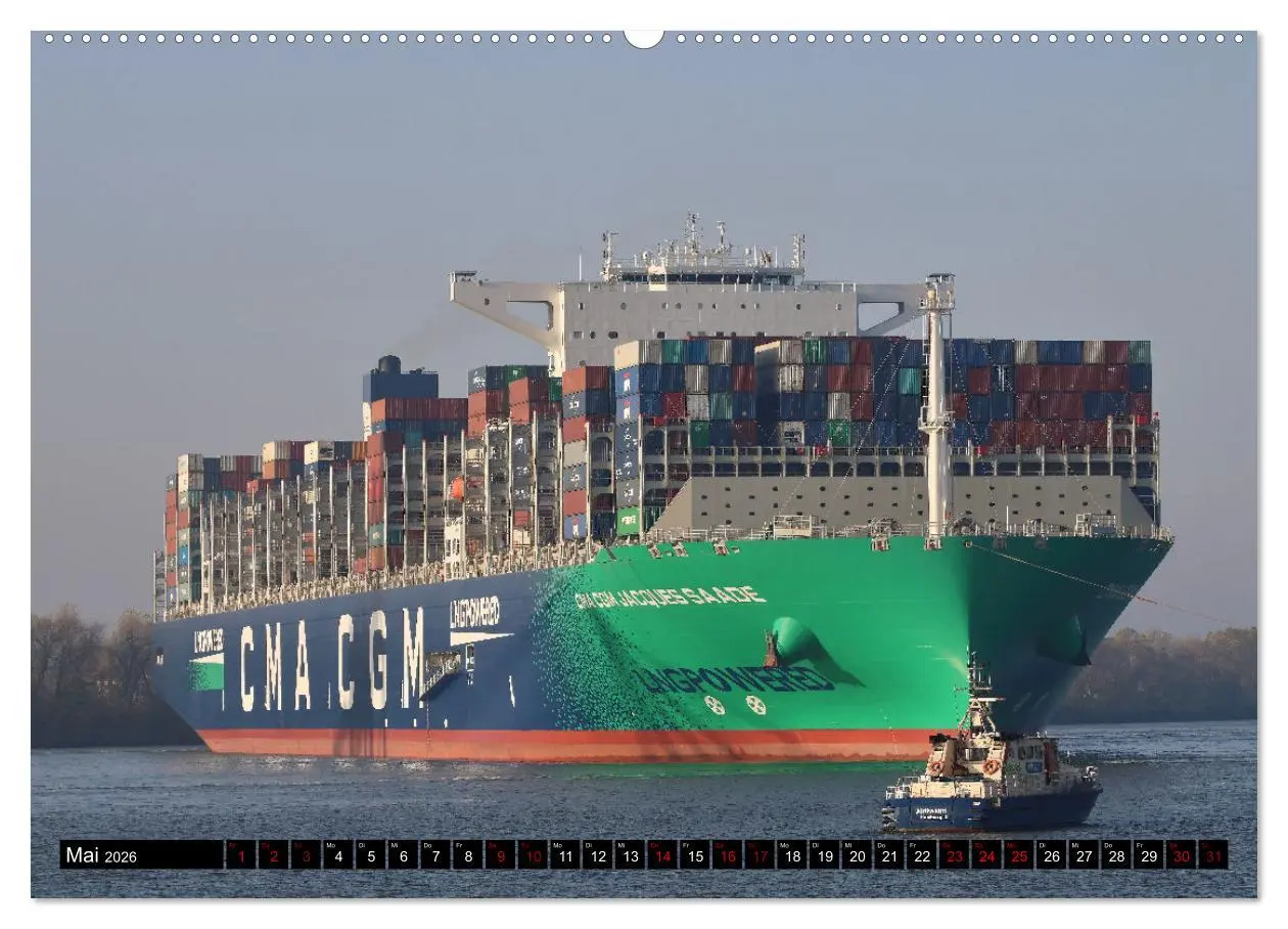 Bild: 9783457438336 | Shipspotting Hamburg (hochwertiger Premium Wandkalender 2026 DIN A2...