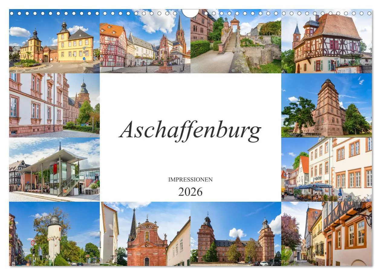 Cover: 9783457748336 | Aschaffenburg Impressionen (Wandkalender 2026 DIN A3 quer),...