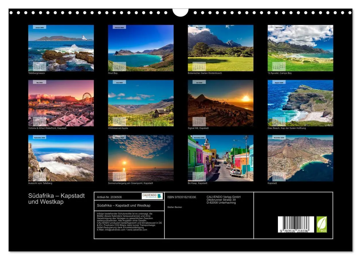 Bild: 9783516218336 | Südafrika - Kapstadt und Westkap (Wandkalender 2026 DIN A3 quer),...