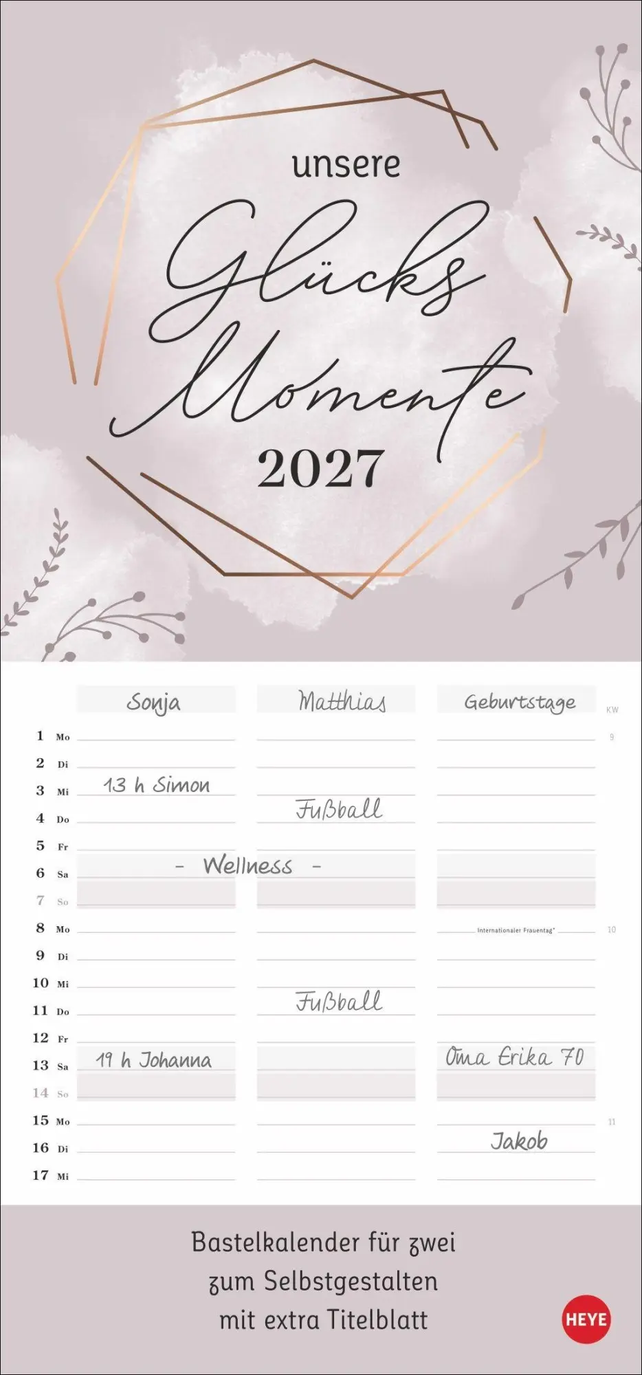 Cover: 9783756418336 | Kreativ-Planer für zwei Glücksmomente 2027 | Kalender | Spiralbindung