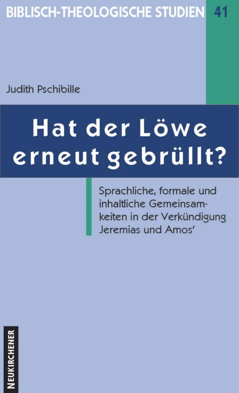 Cover: 9783788718336 | Hat der Löwe erneut gebrüllt? | Judith Pschibille | Buch | Buch | 2001