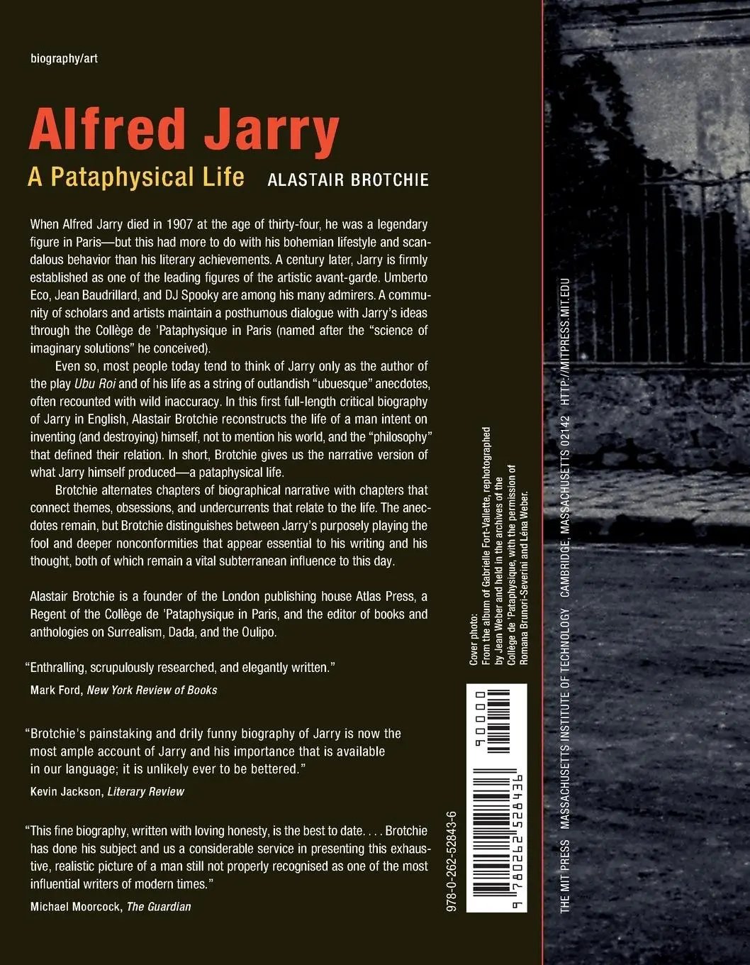 Rückseite: 9780262528436 | Alfred Jarry | A Pataphysical Life | Alastair Brotchie | Taschenbuch