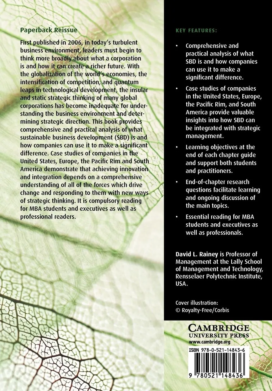 Rückseite: 9780521148436 | Sustainable Business Development | David L. Rainey (u. a.) | Buch
