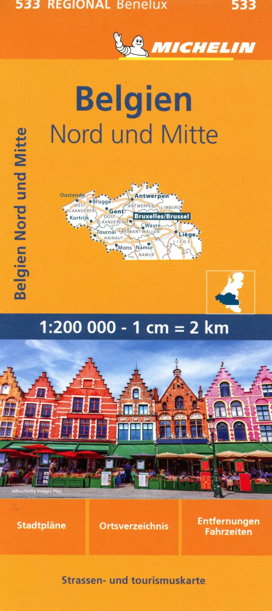 Cover: 9782067228436 | Michelin Belgien Nord und Mitte. 1:200.000 | Michelin | (Land-)Karte