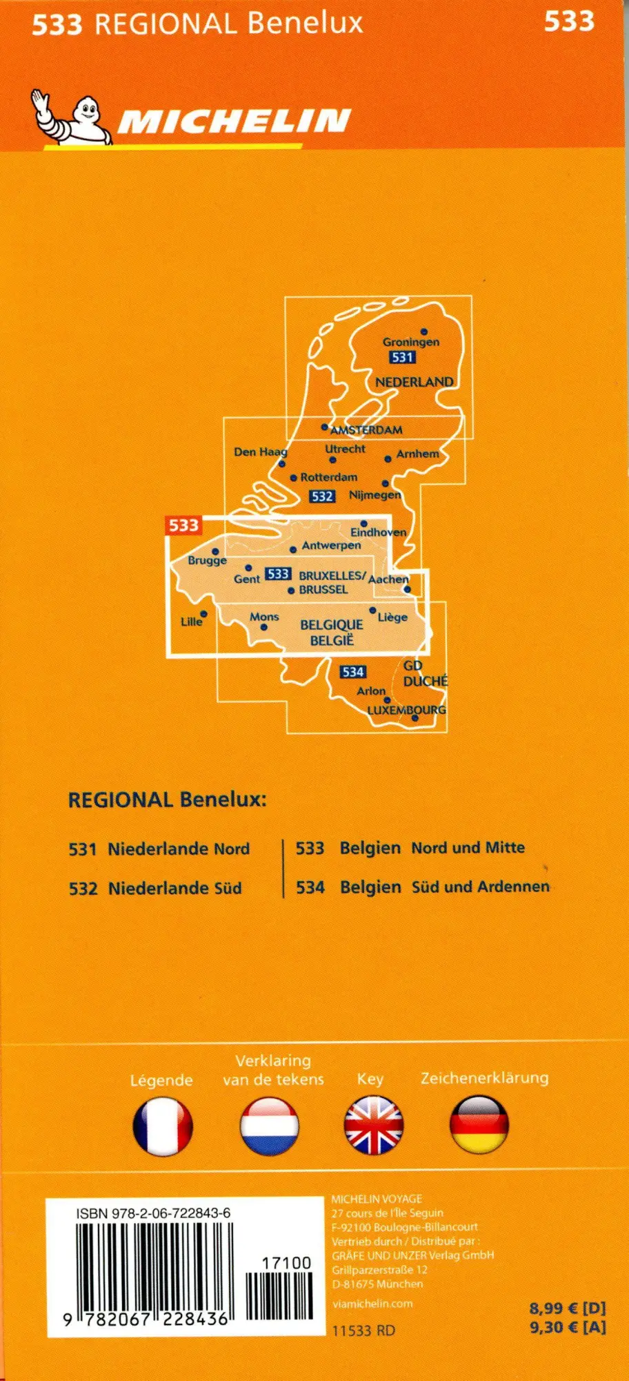 Bild: 9782067228436 | Michelin Belgien Nord und Mitte. 1:200.000 | Michelin | (Land-)Karte