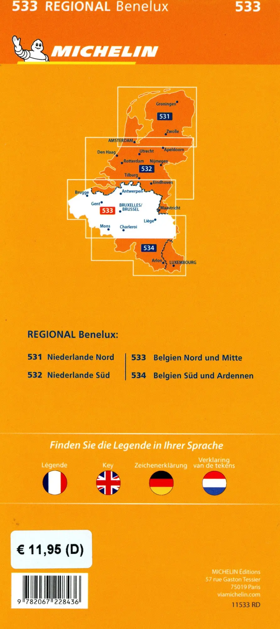 Bild: 9782067228436 | Michelin Belgien Nord und Mitte. 1:200.000 | Michelin | (Land-)Karte