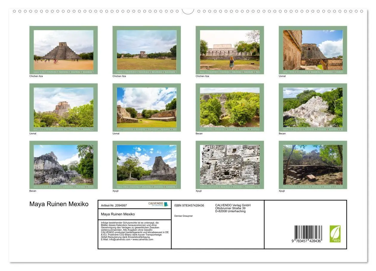 Bild: 9783457428436 | Maya Ruinen Mexiko (hochwertiger Premium Wandkalender 2026 DIN A2...