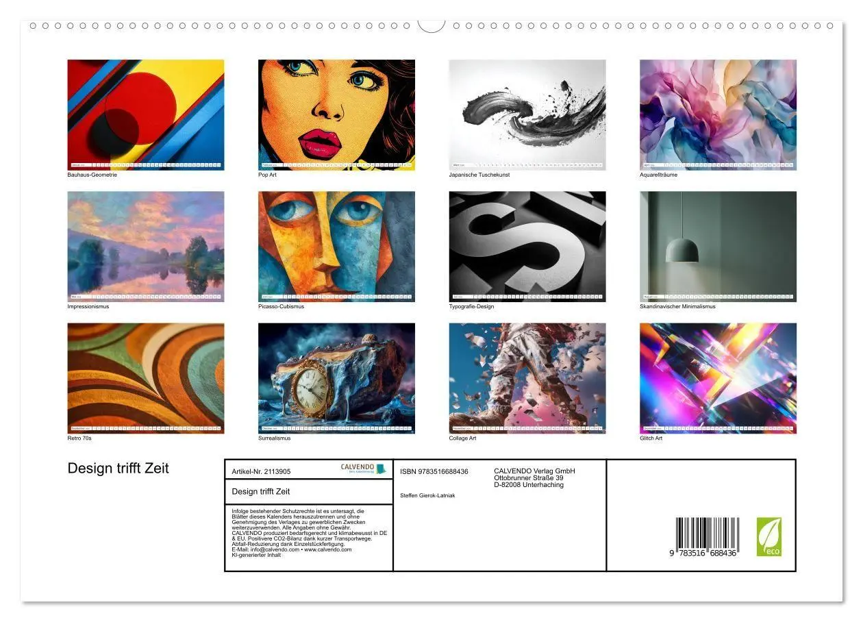 Bild: 9783516688436 | Design trifft Zeit (hochwertiger Premium Wandkalender 2026 DIN A2...