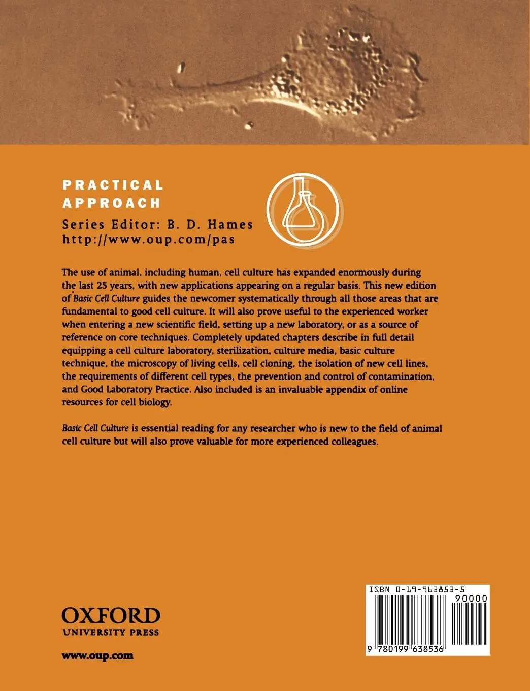 Rückseite: 9780199638536 | Basic Cell Culture | Davis | Taschenbuch | Kartoniert / Broschiert