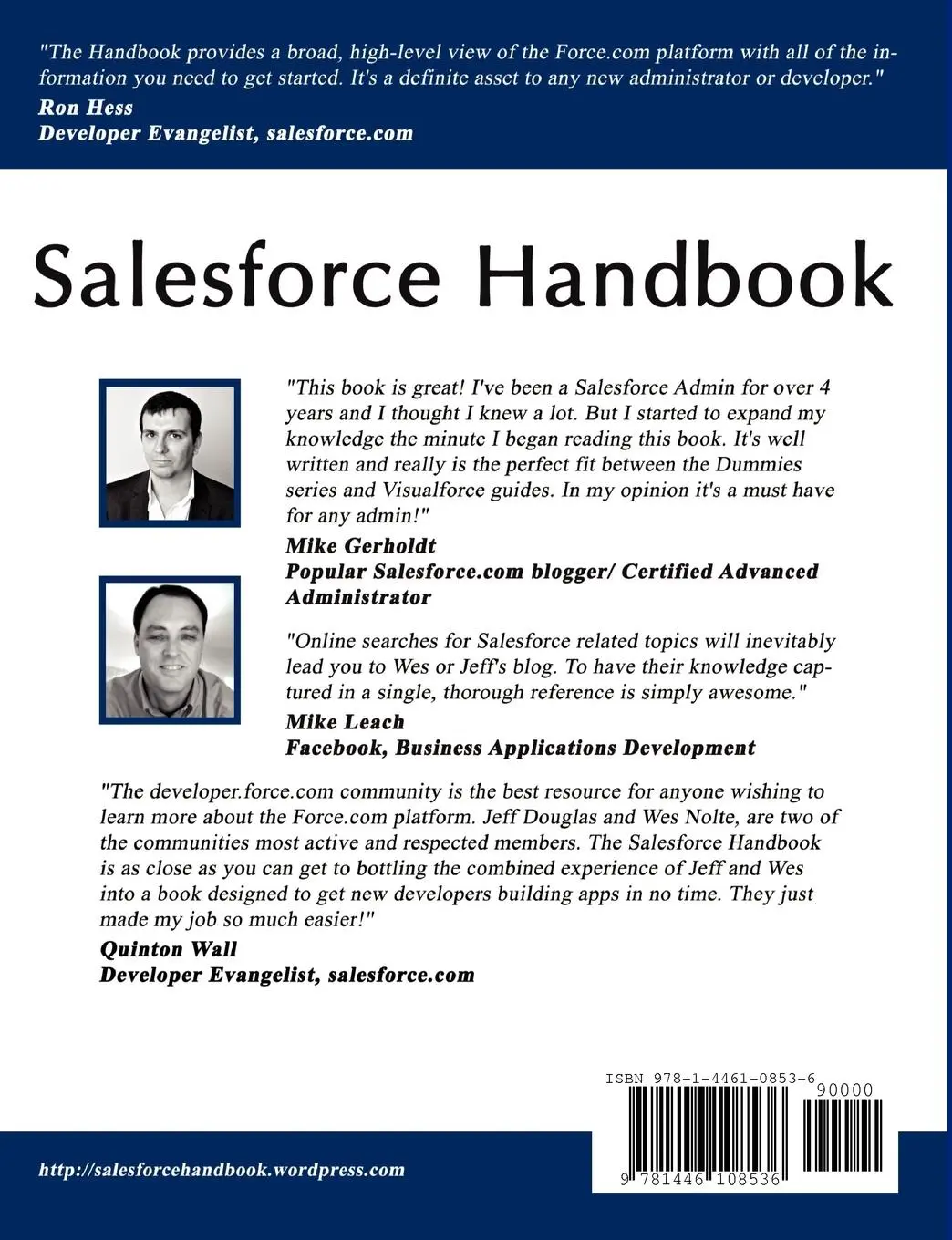 Rückseite: 9781446108536 | Salesforce Handbook | Wes Nolte (u. a.) | Taschenbuch | Englisch