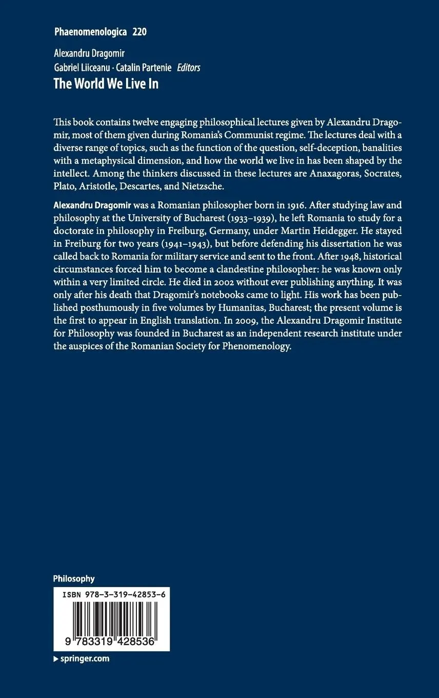 Rückseite: 9783319428536 | The World We Live In | Alexandru Dragomir | Buch | xiii | Englisch