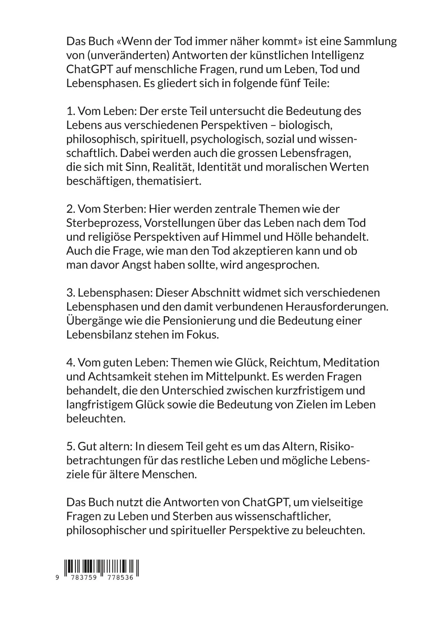 Rückseite: 9783759778536 | Wenn der Tod immer näher kommt | Olivier Hofmann | Taschenbuch | 2024