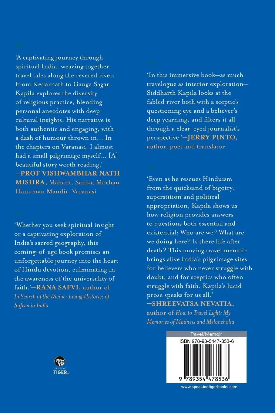Rückseite: 9789354478536 | Tripping Down The Ganga | A Son's Exploration of Faith | Kapila | Buch