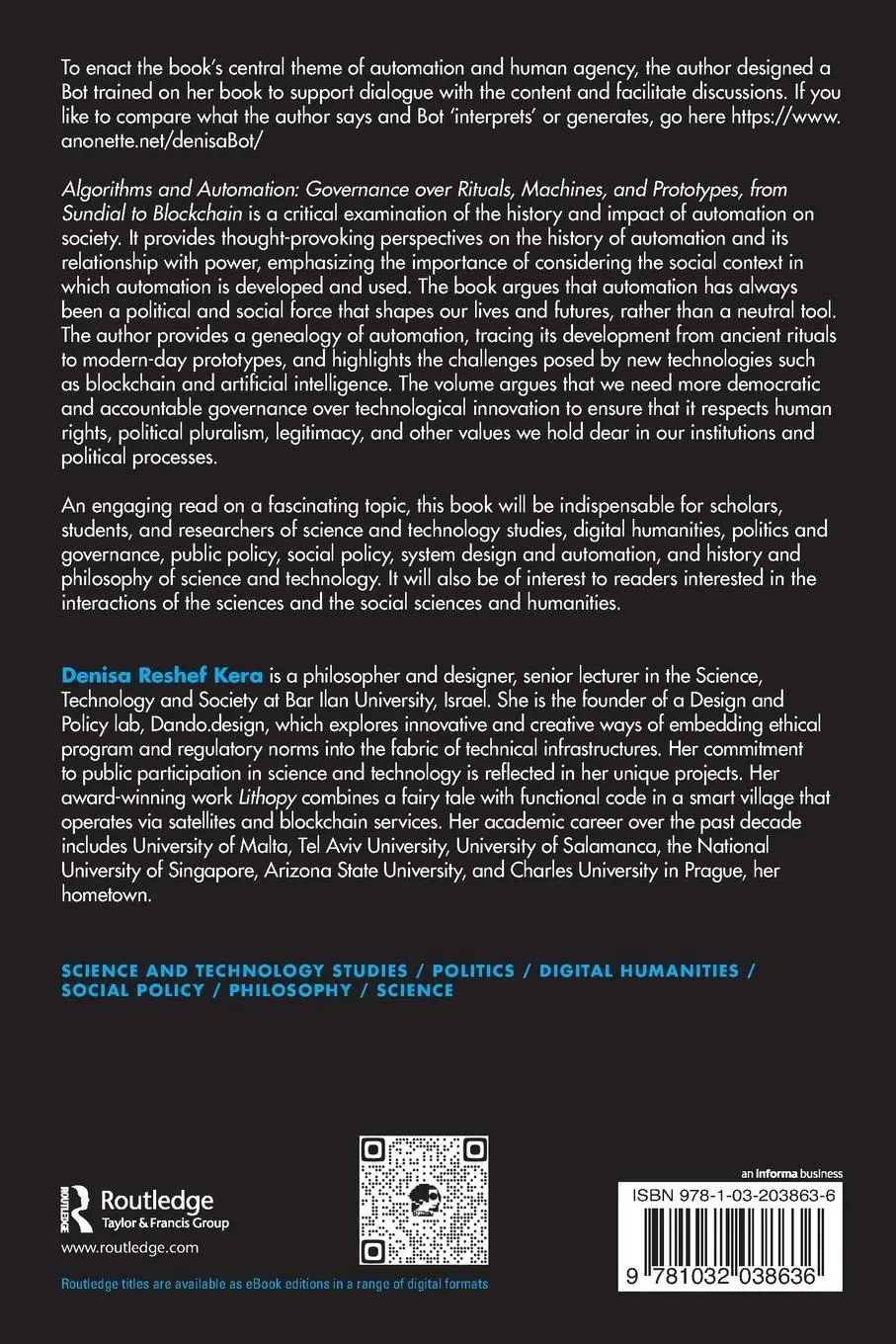Rückseite: 9781032038636 | Algorithms and Automation | Denisa Kera | Taschenbuch | Englisch