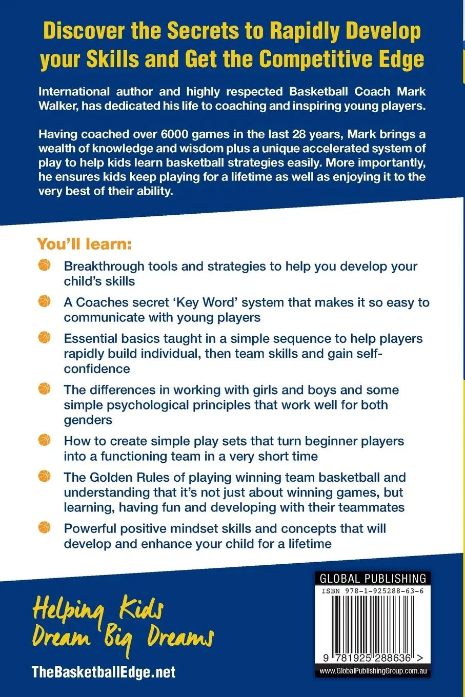 Rückseite: 9781925288636 | Basketball for Beginners | The Complete Guide for Parents and Coaches