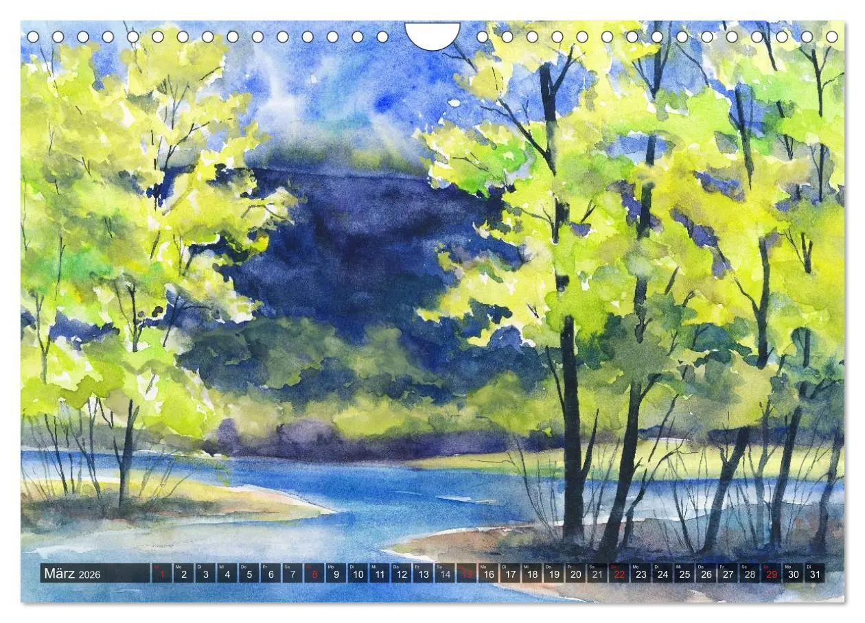 Bild: 9783457958636 | Landschaft in Aquarell (Wandkalender 2026 DIN A4 quer), CALVENDO...