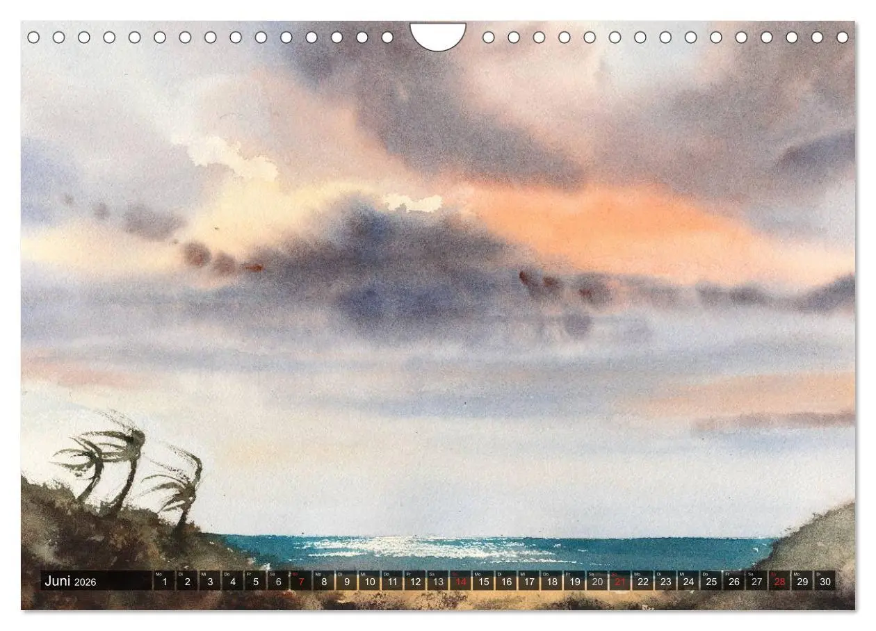 Bild: 9783457958636 | Landschaft in Aquarell (Wandkalender 2026 DIN A4 quer), CALVENDO...