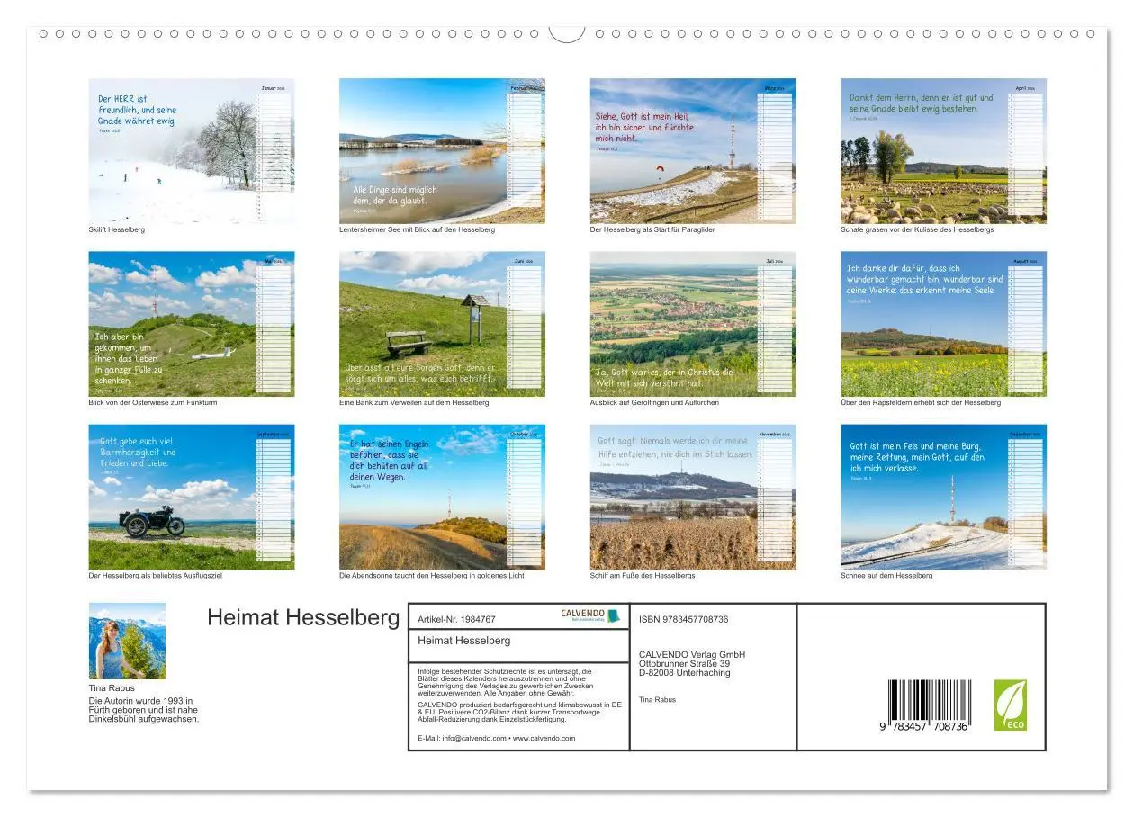 Bild: 9783457708736 | Heimat Hesselberg (hochwertiger Premium Wandkalender 2026 DIN A2...