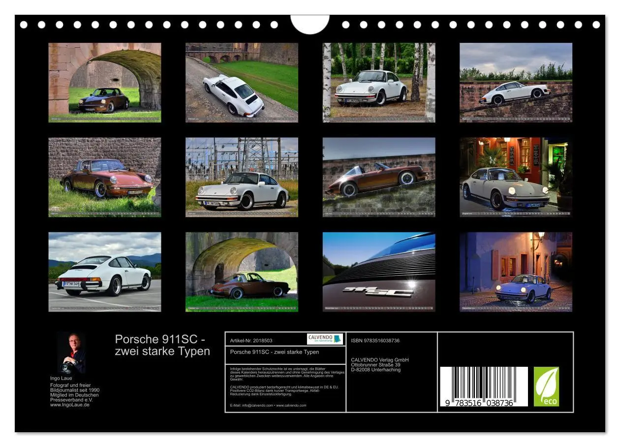 Bild: 9783516038736 | Porsche 911SC - zwei starke Typen (Wandkalender 2026 DIN A4 quer),...