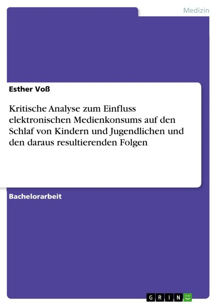 Cover: 9783656558736 | Kritische Analyse zum Einfluss elektronischen Medienkonsums auf den...