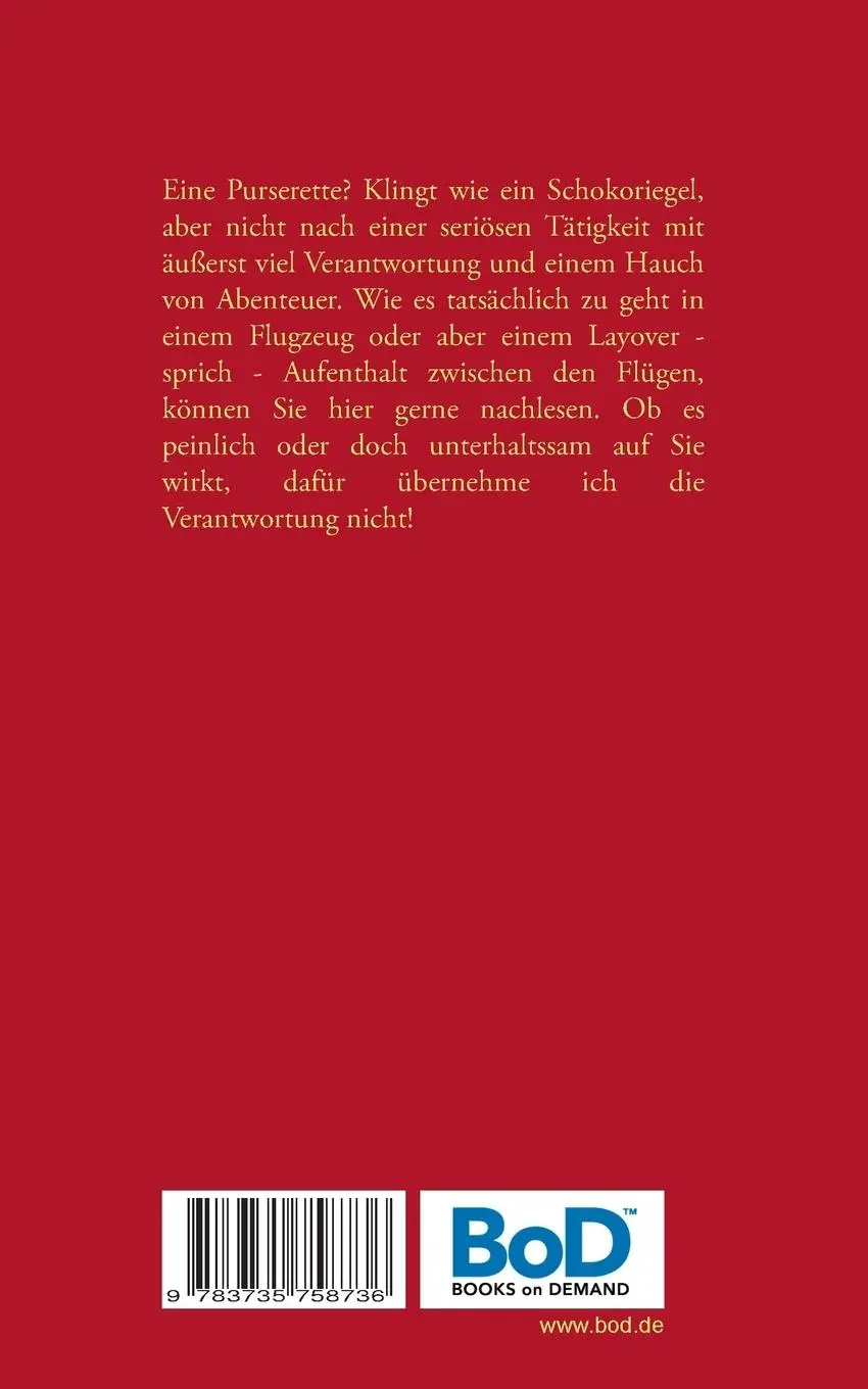 Rückseite: 9783735758736 | Eine Purserette ist kein Schokoriegel | Spiderveins | Taschenbuch