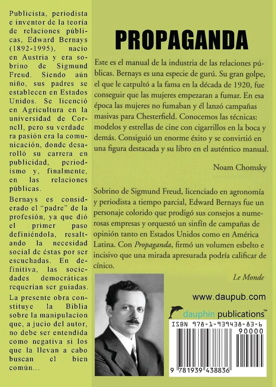 Rückseite: 9781939438836 | Propaganda - Spanish Edition - Edicion Español | Edward Bernays | Buch