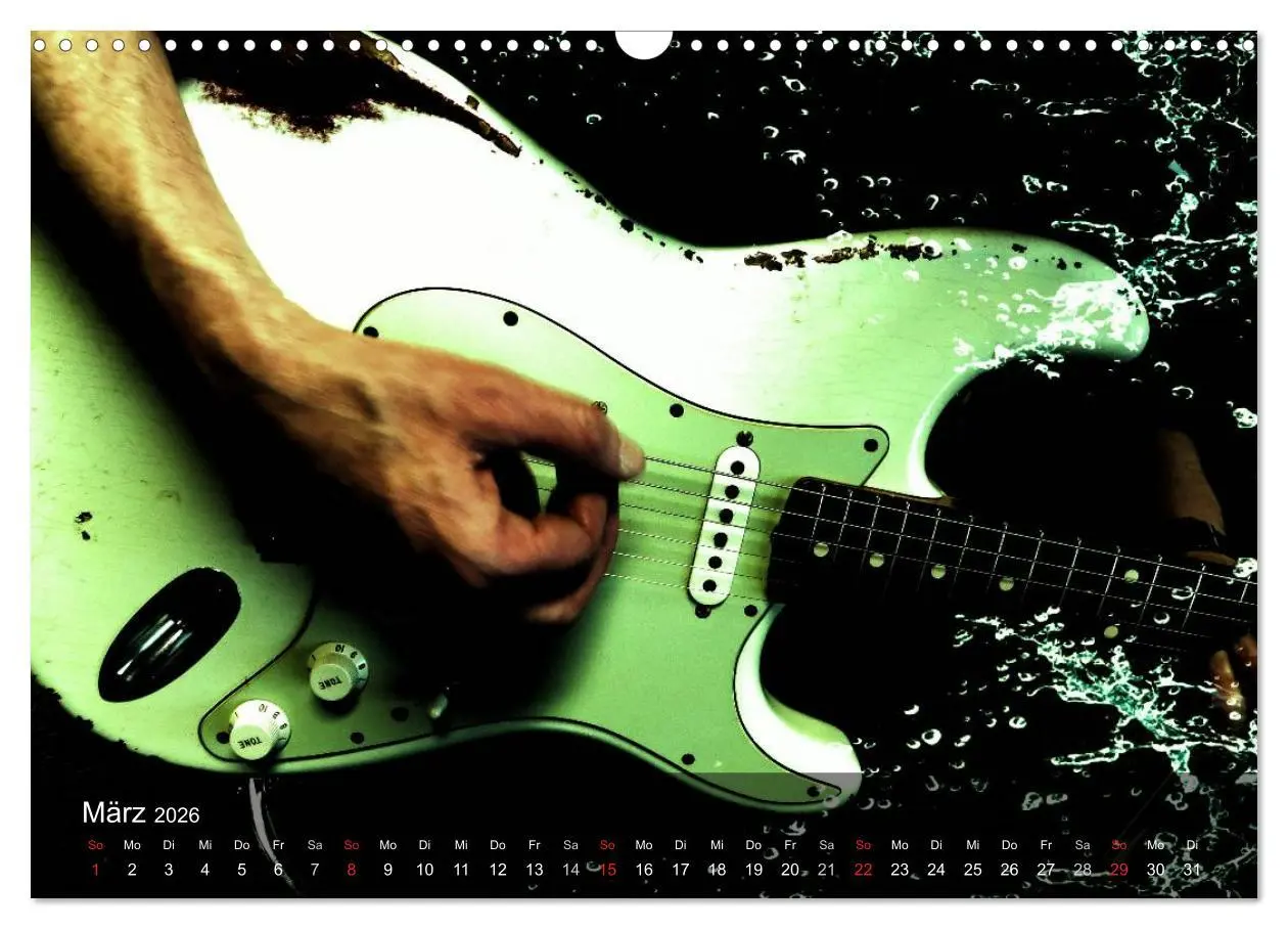 Bild: 9783516028836 | Rockgitarren Power (Wandkalender 2026 DIN A3 quer), CALVENDO...
